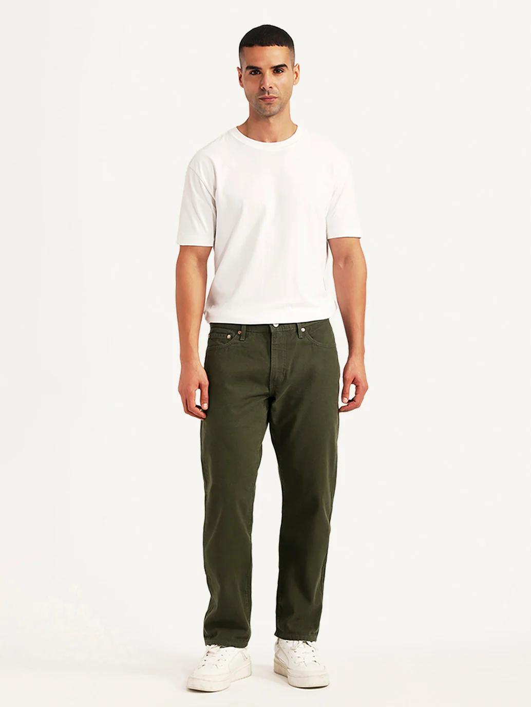 Men's 541 Olive Athletic Tapered Fit Mid Rise Selvedge Chinos - Image 2