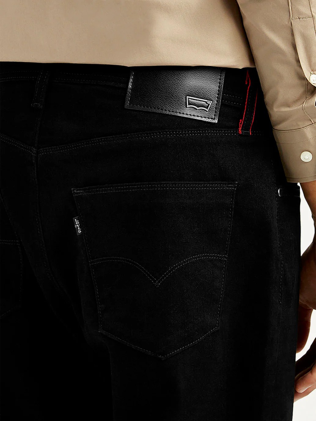 Men's Redloop 541 Black Athletic Tapered Fit Mid Rise Jeans - Image 4