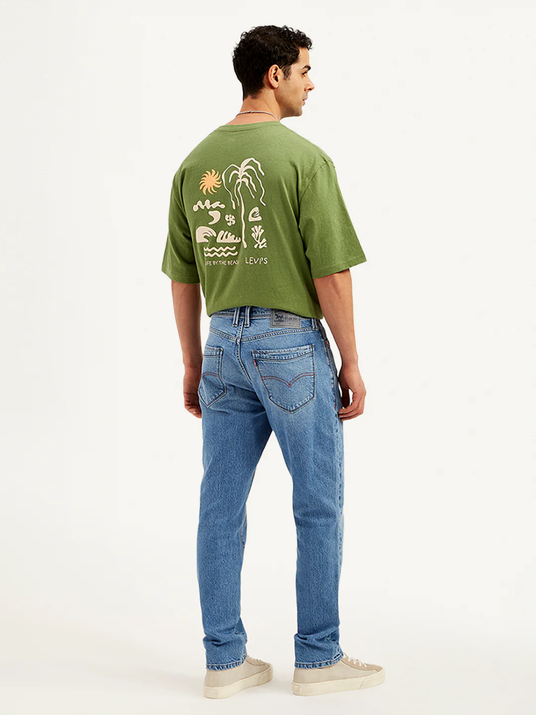 Men's 541 Blue Athletic Tapered Fit Mid Rise Jeans - Image 3