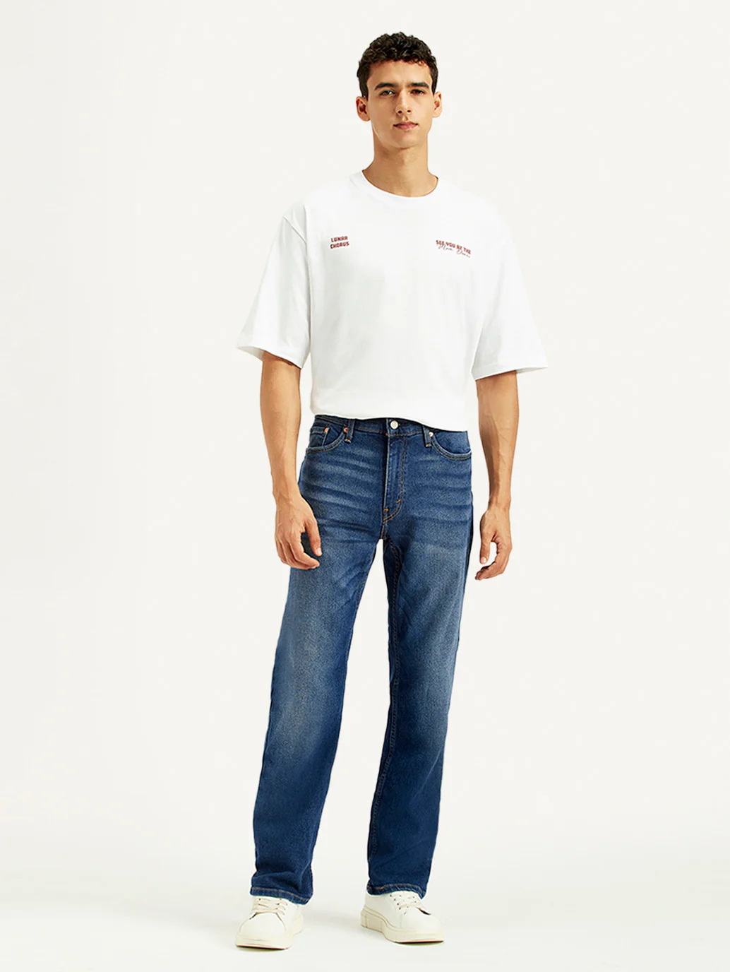 Men's 541 Blue Athletic Tapered Fit Mid Rise Jeans - Image 6
