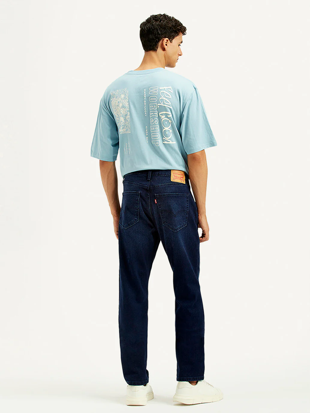 Men's 541 Dark Blue Athletic Tapered Fit Mid Rise Jeans - Image 6