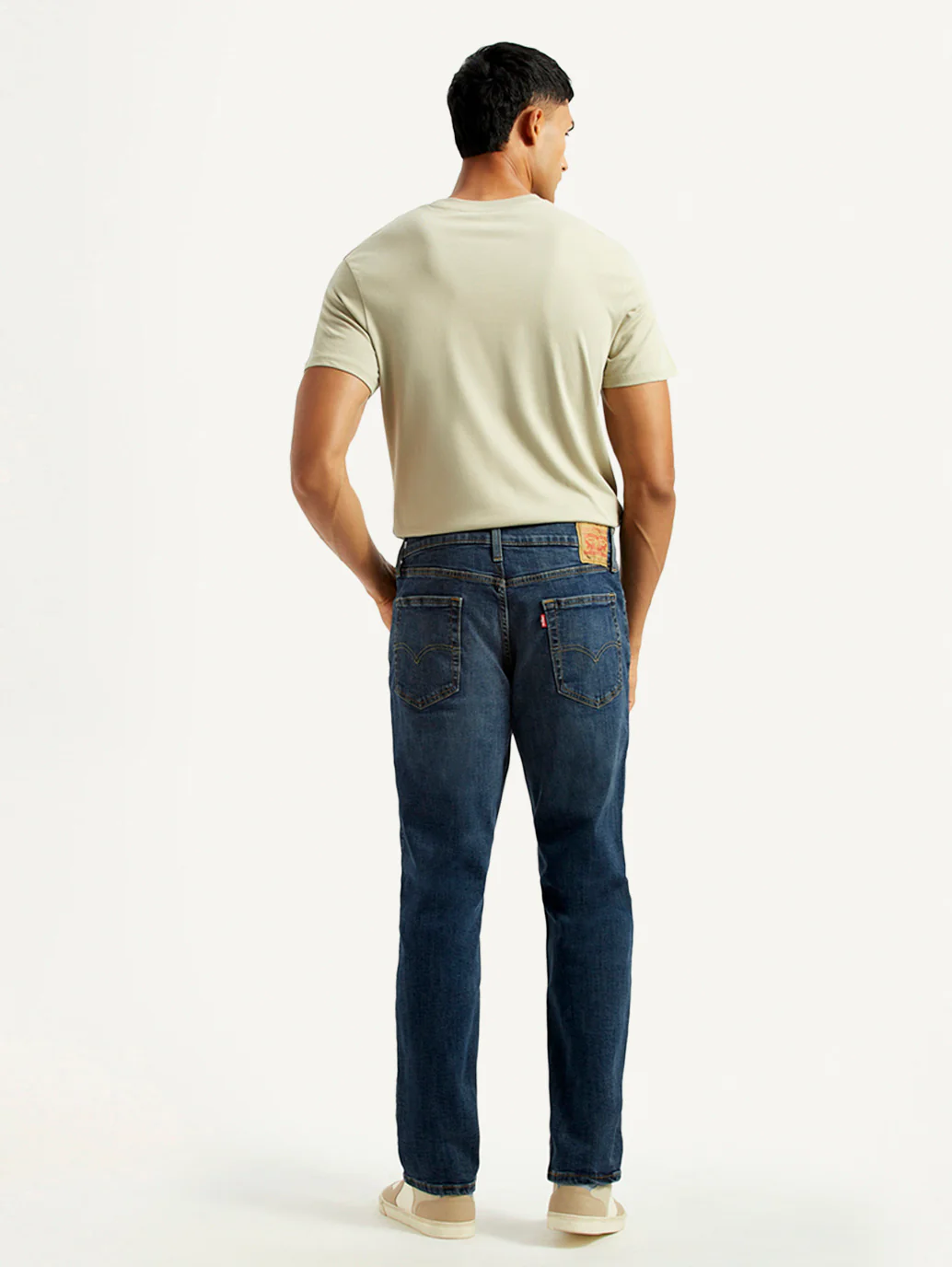 Men's 541 Dark Indigo Athletic Tapered Fit Mid Rise Jeans - Image 4