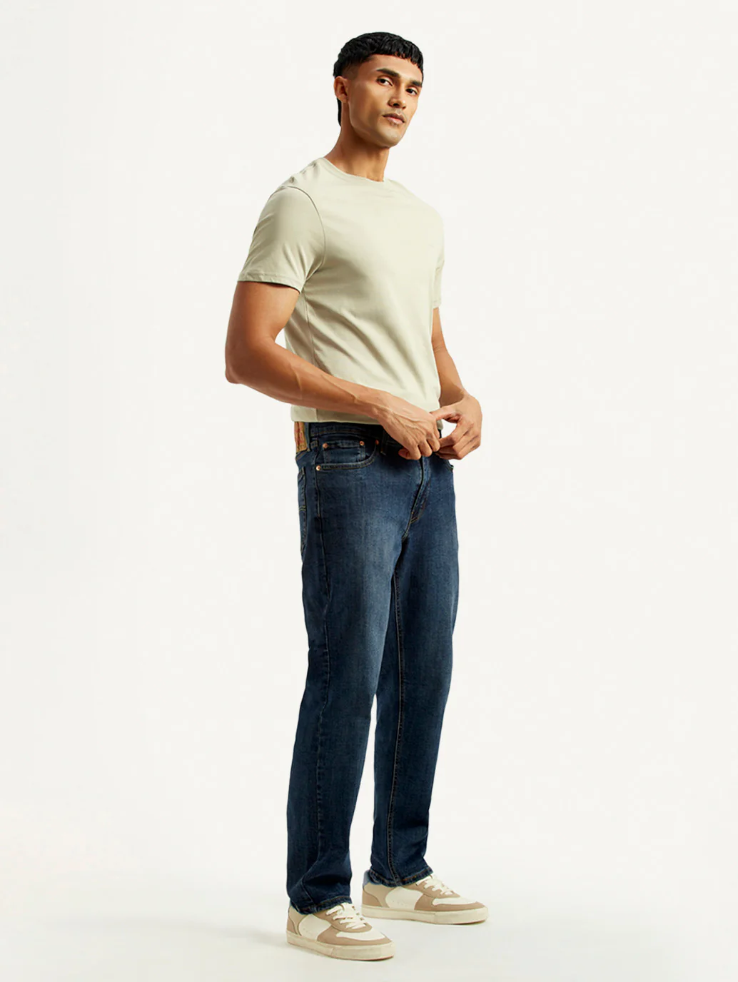 Men's 541 Dark Indigo Athletic Tapered Fit Mid Rise Jeans - Image 6