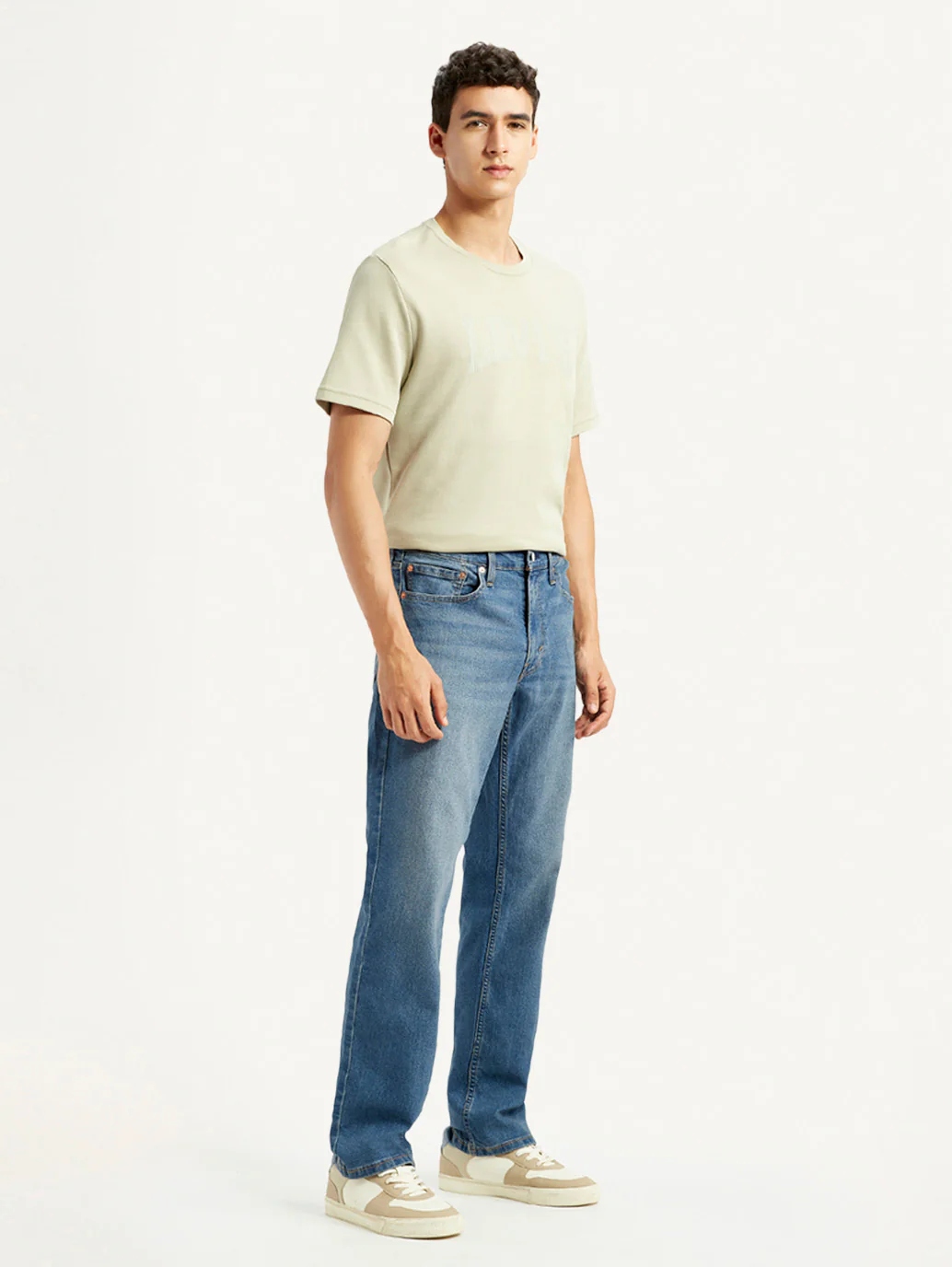 Men's 541 Med Indigo Athletic Tapered Fit Mid Rise Jeans - Image 5