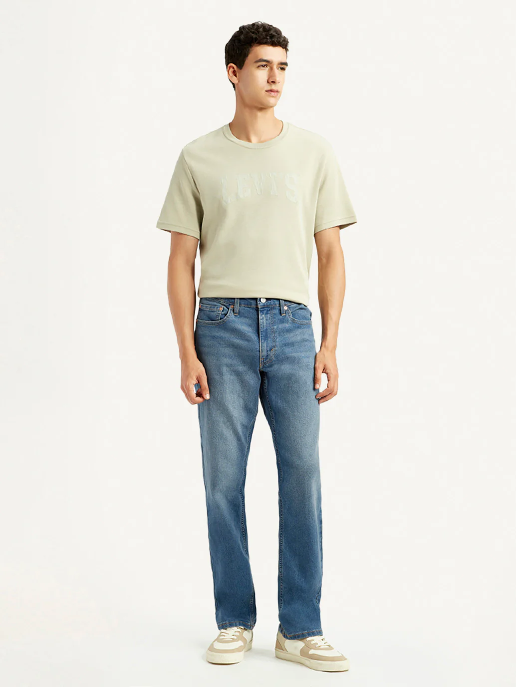 Men's 541 Med Indigo Athletic Tapered Fit Mid Rise Jeans - Image 6