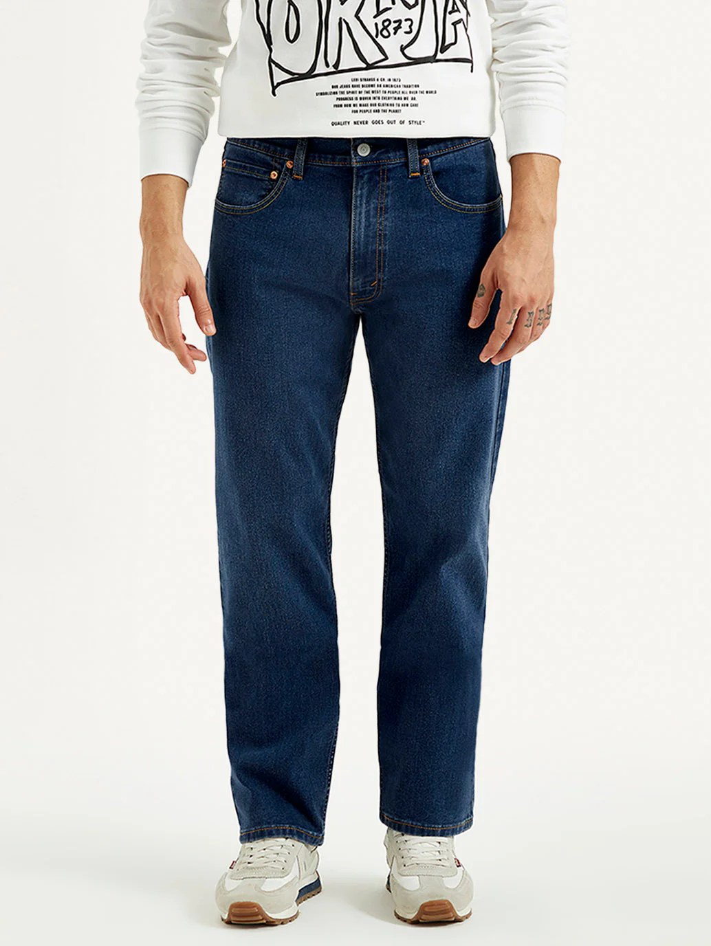 Men's 541 Dark Indigo Athletic Tapered Fit Mid Rise Jeans - Image 4