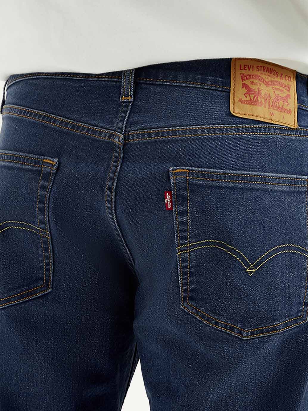 Men's 541 Dark Indigo Athletic Tapered Fit Mid Rise Jeans - Image 6
