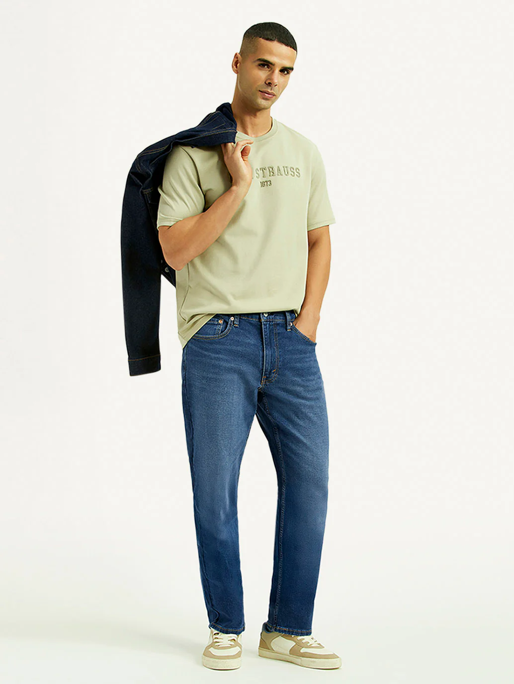 Men's 541 Mid Indigo Athletic Tapered Fit Mid Rise Jeans