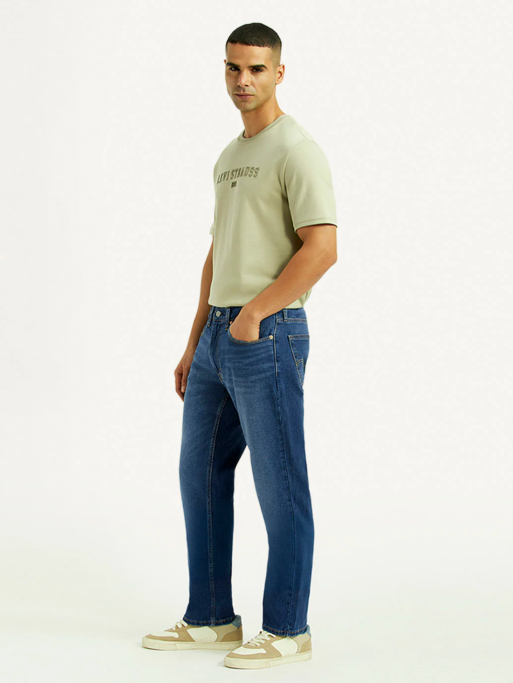 Men's 541 Mid Indigo Athletic Tapered Fit Mid Rise Jeans - Image 5
