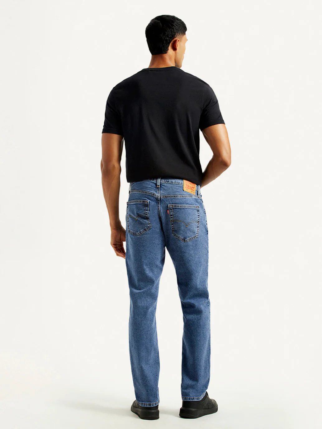 Men's 541 Med Indigo Athletic Tapered Fit Mid Rise Jeans - Image 4