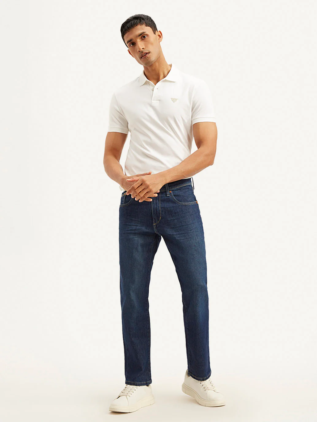 Men's 541 Blue Athletic Tapered Fit Mid Rise Jeans