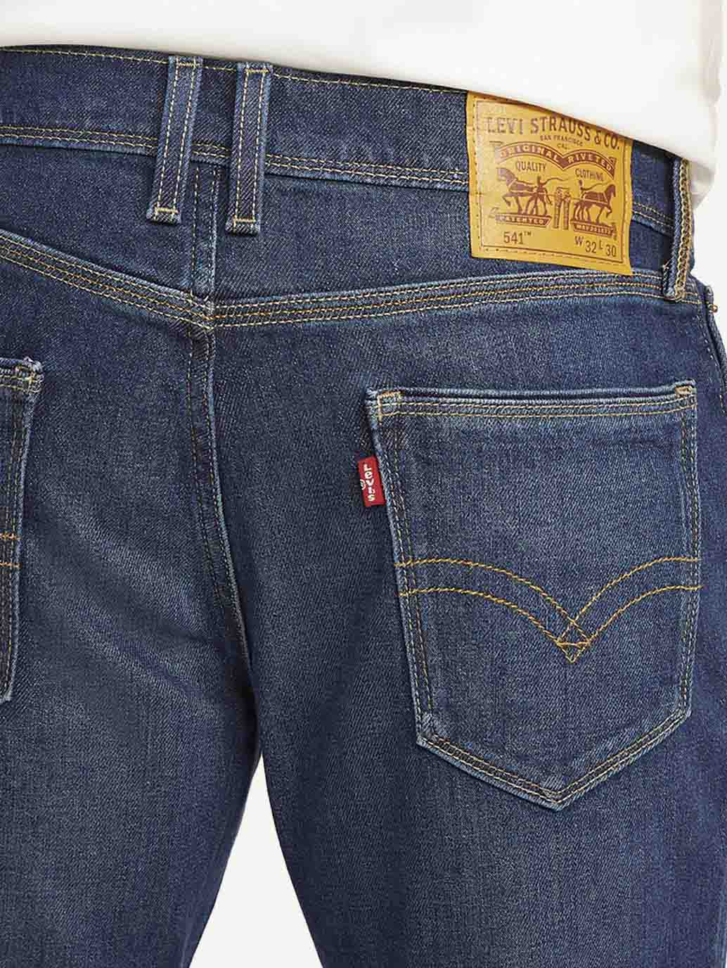 Men's 541 Blue Athletic Tapered Fit Mid Rise Jeans - Image 4