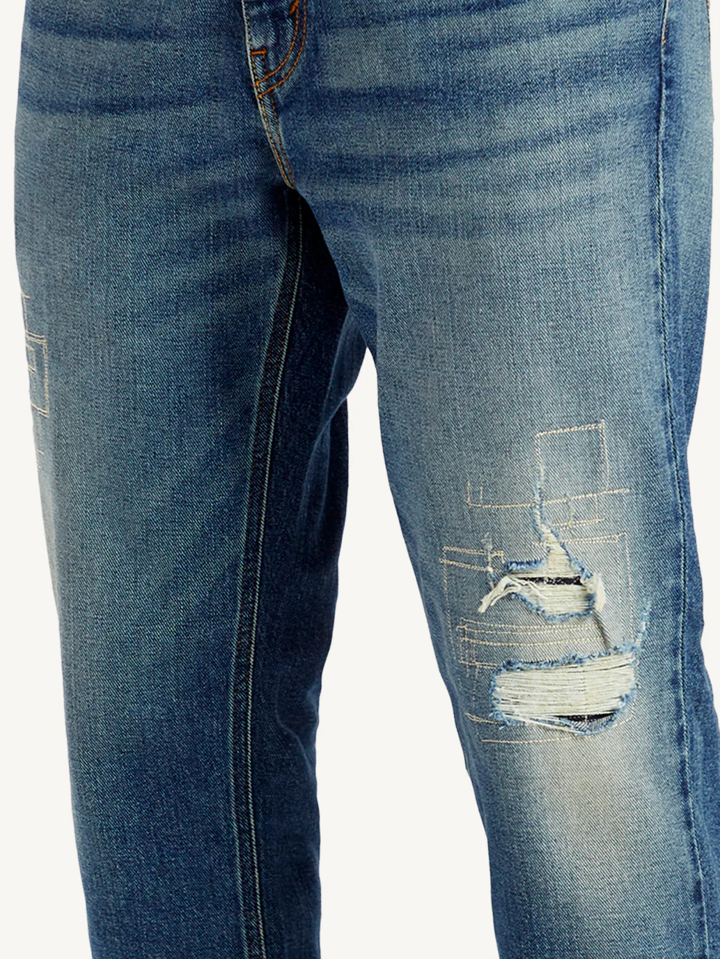 Men's 541 Blue Athletic Tapered Fit Mid Rise Jeans - Image 4