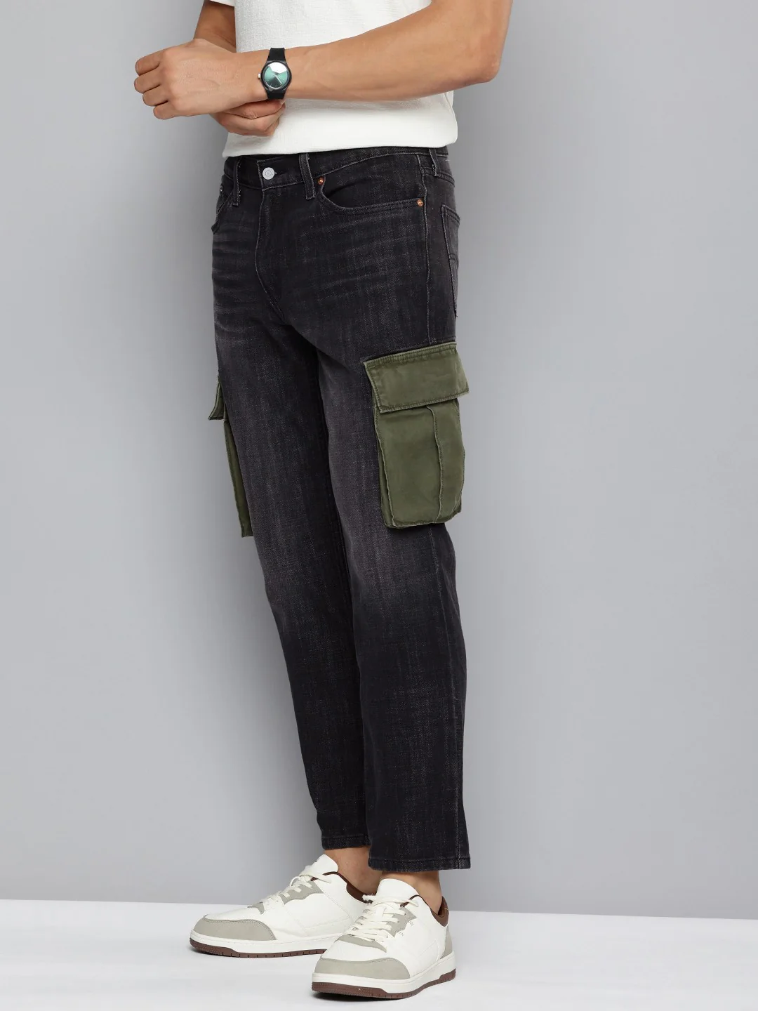 Men's 541 Dark Blue Athletic Tapered Fit Mid Rise Jeans - Image 2