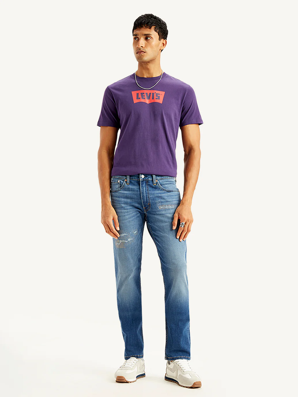 Men's 541 Blue Athletic Tapered Fit Mid Rise Jeans