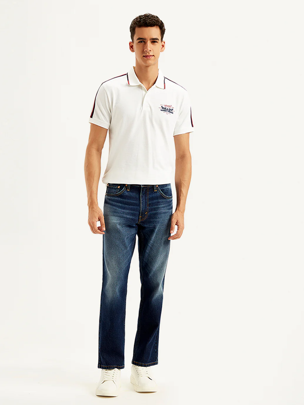 Men's 541 Navy Blue Athletic Tapered Fit Mid Rise Jeans - Image 2