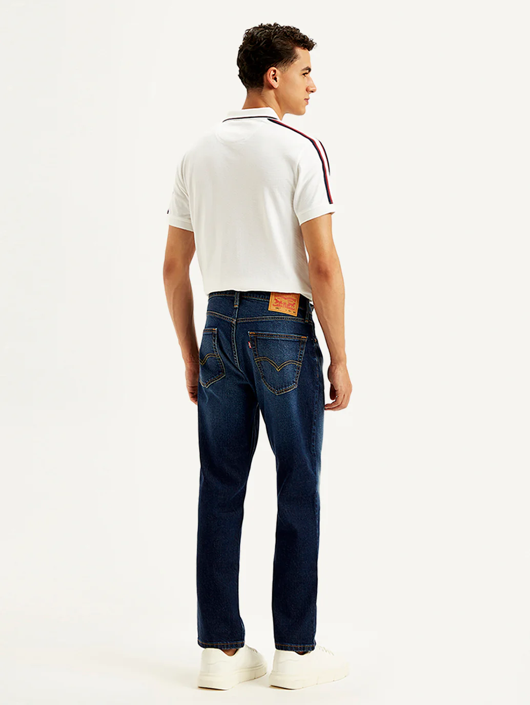 Men's 541 Navy Blue Athletic Tapered Fit Mid Rise Jeans - Image 3