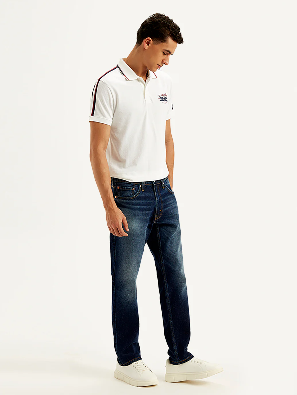 Men's 541 Navy Blue Athletic Tapered Fit Mid Rise Jeans - Image 5