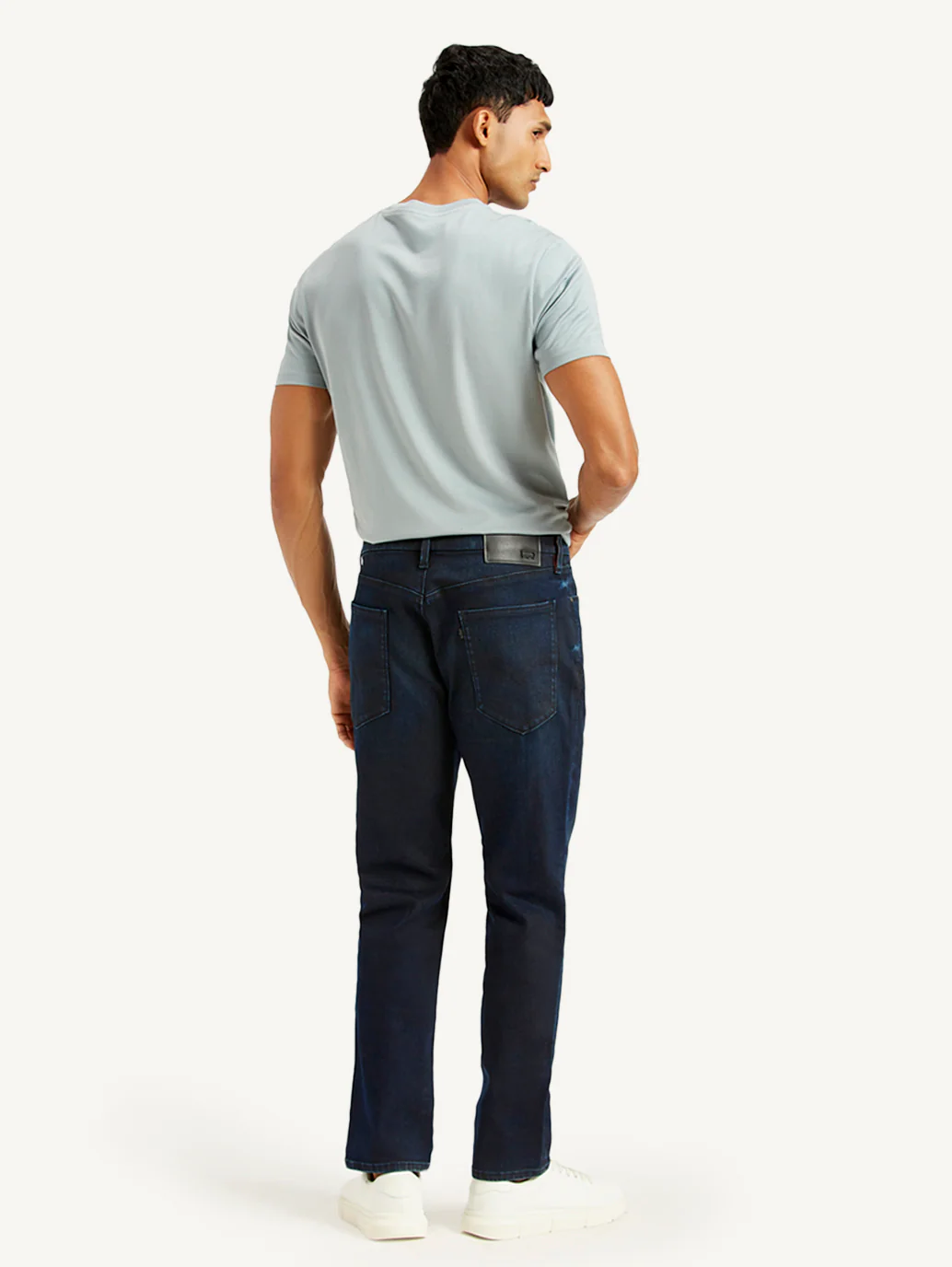 Men's Redloop 541 Navy Blue Athletic Tapered Fit Mid Rise Jeans - Image 3
