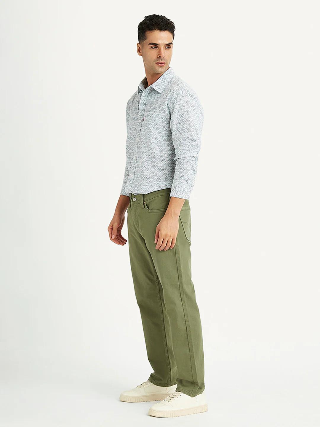 Men's 541 Olive Green Athletic Tapered Fit Mid Rise Jeans - Image 3