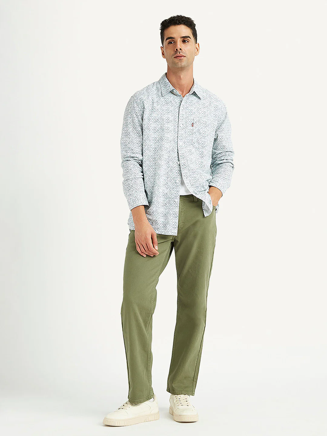 Men's 541 Olive Green Athletic Tapered Fit Mid Rise Jeans - Image 5