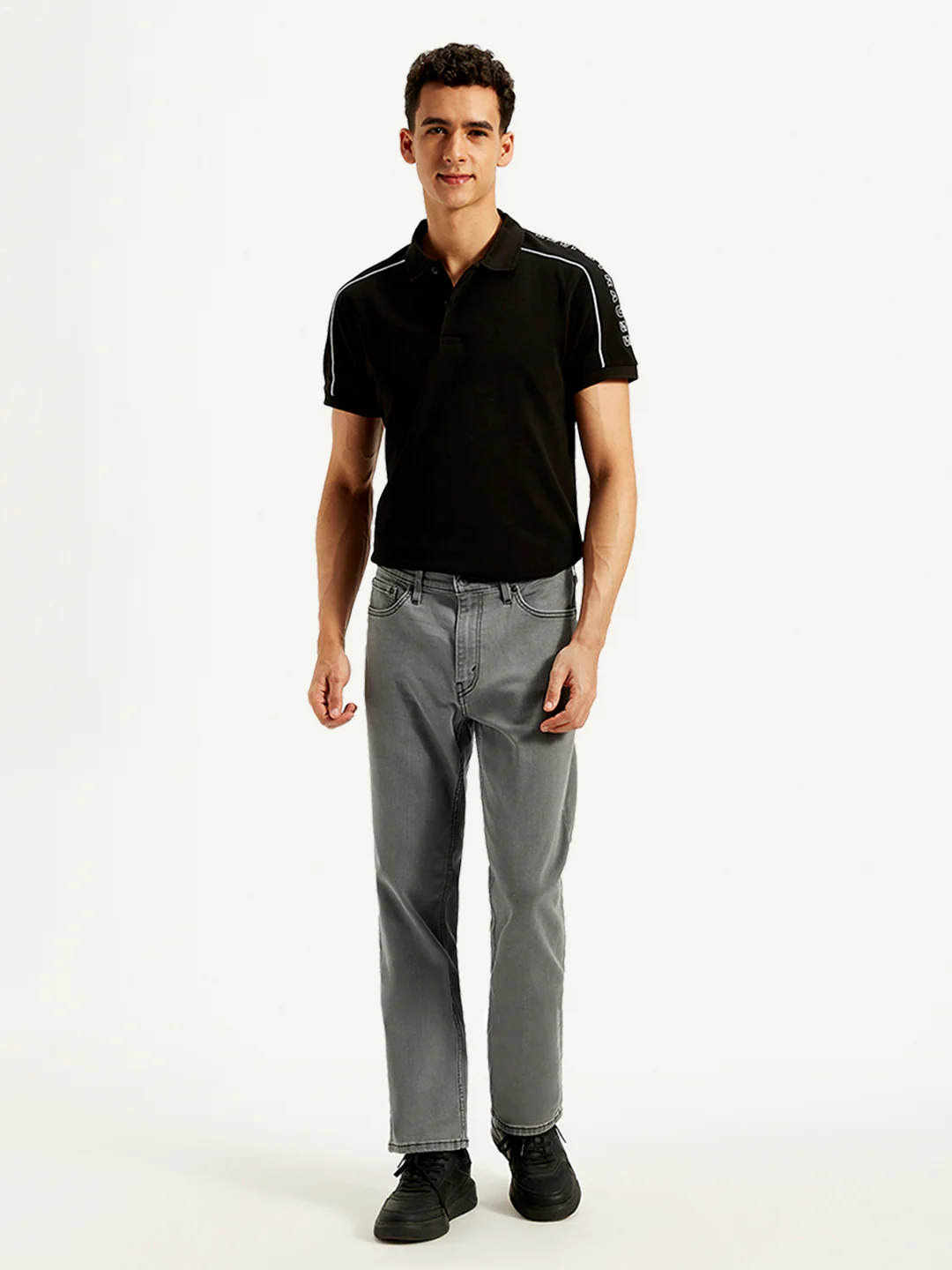 Men's 541 Grey Athletic Tapered Fit Mid Rise Jeans - Image 2
