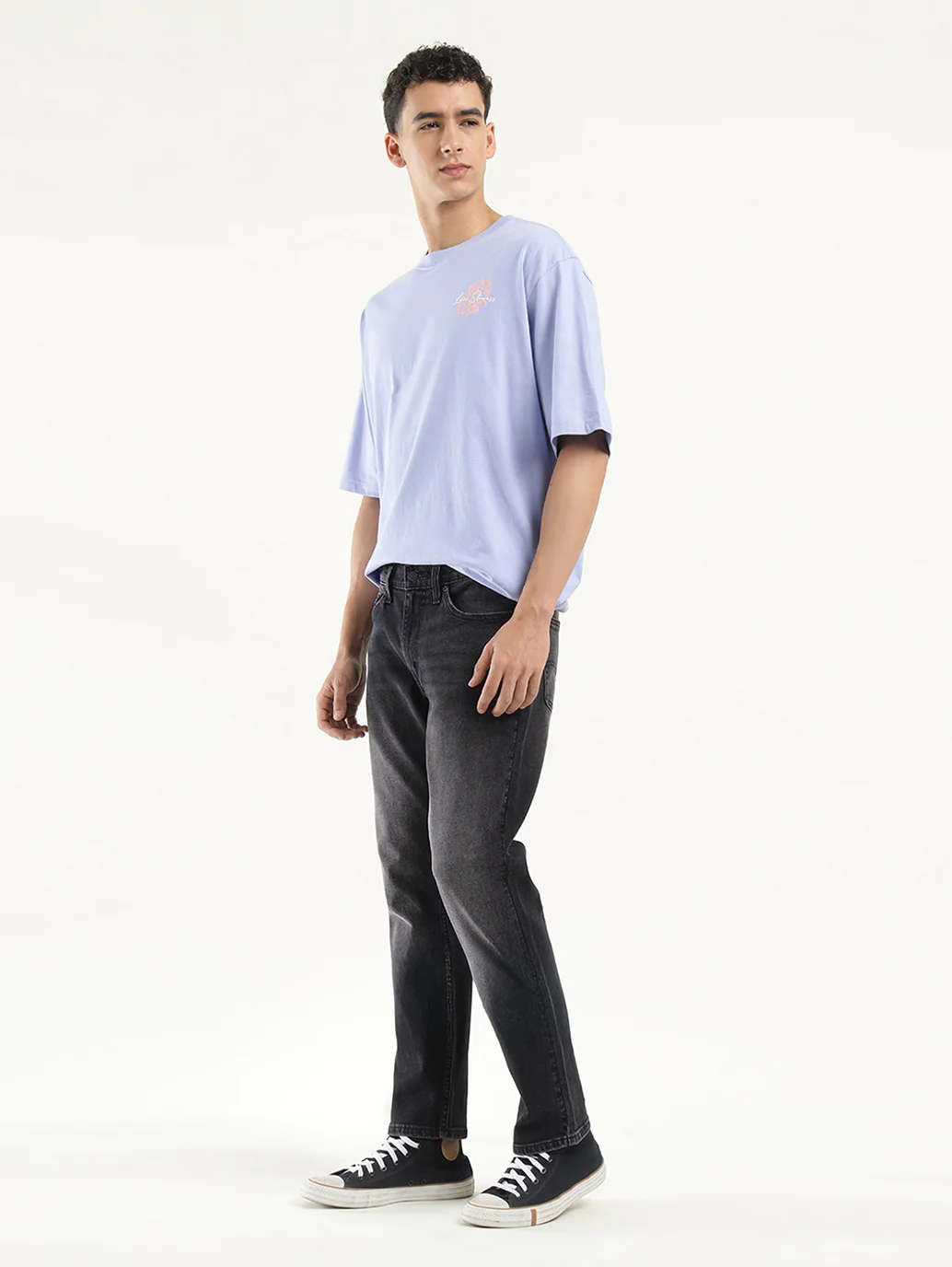 Men's 550 Black Loose Fit Mid Rise Jeans - Image 5