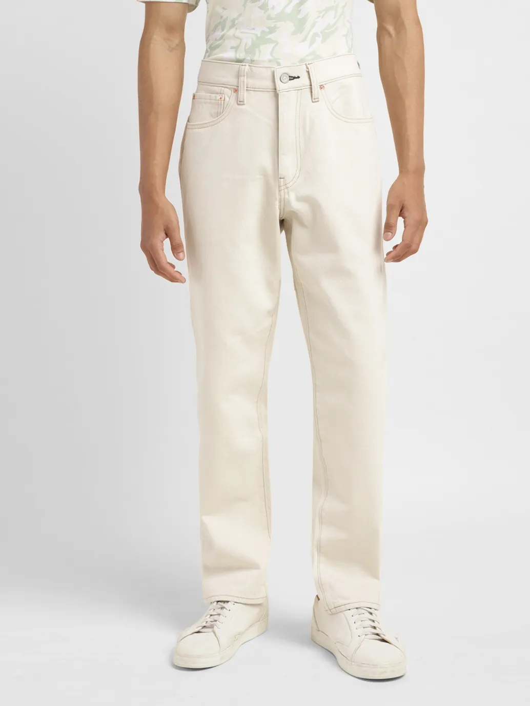Men's 550 Beige Loose Fit Mid Rise Jeans - Image 2