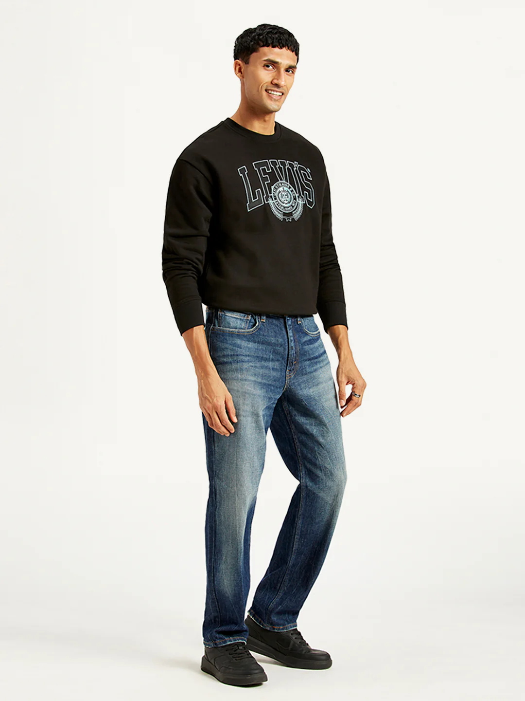 Men's 550'92 Dark Blue Loose Fit Mid Rise Jeans - Image 3