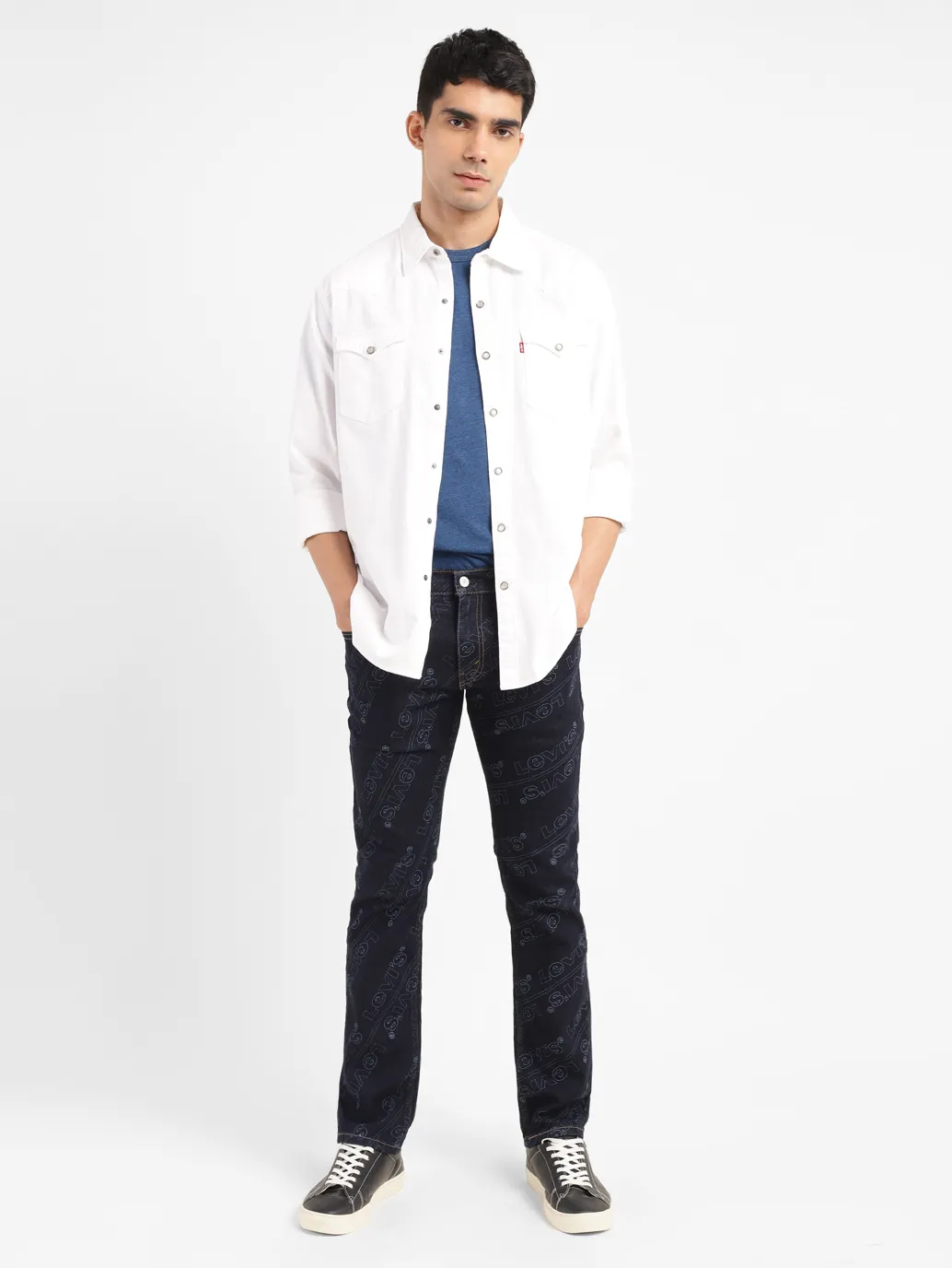 Men's 550 Blue Loose Fit Mid Rise Jeans