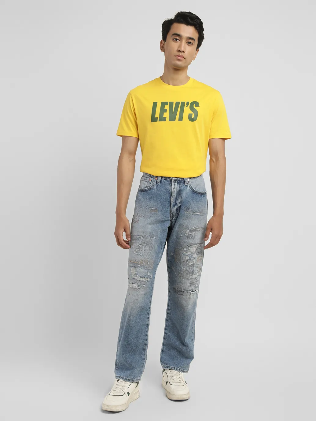 Men's 550 Blue Loose Fit Mid Rise Jeans