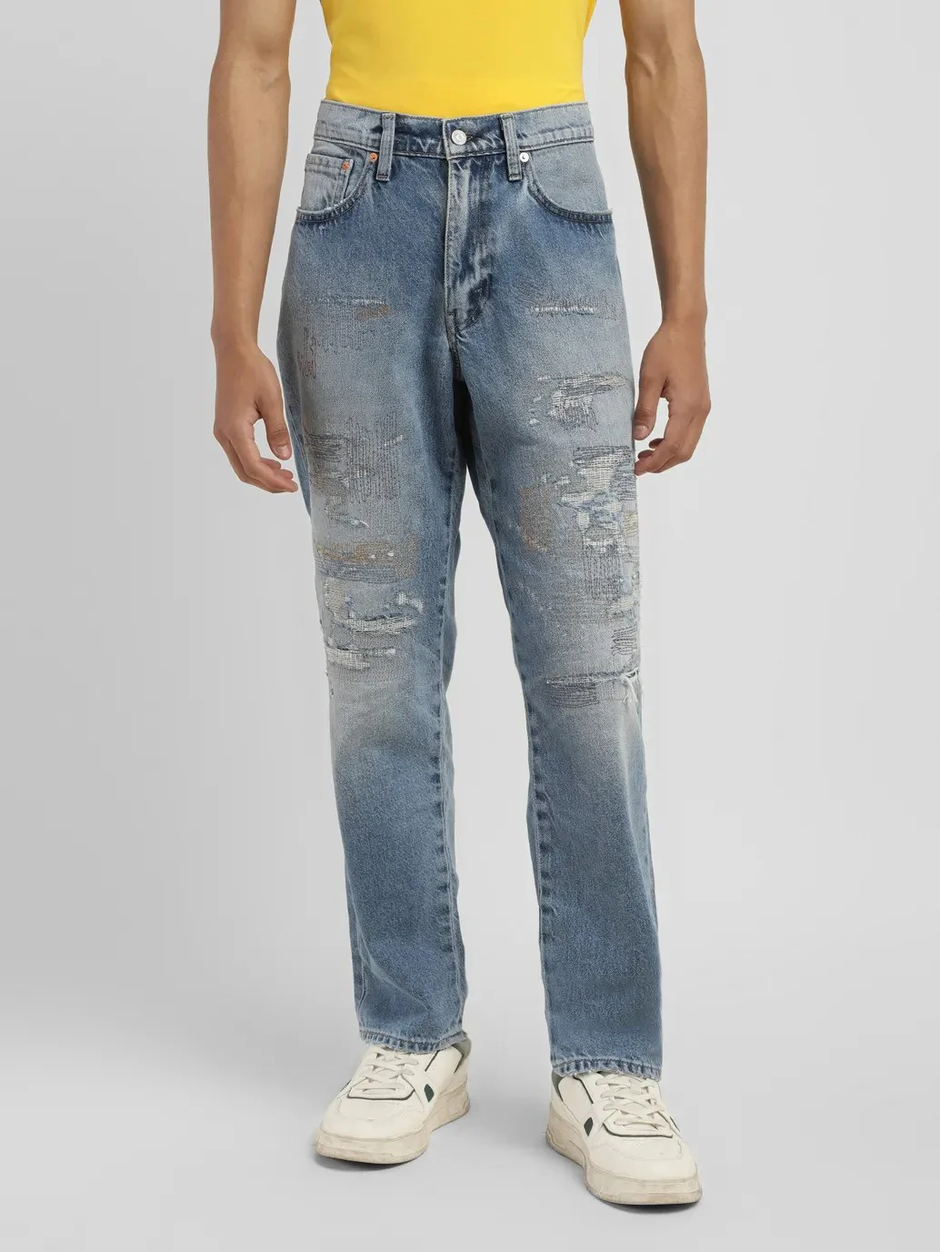 Men's 550 Blue Loose Fit Mid Rise Jeans - Image 7
