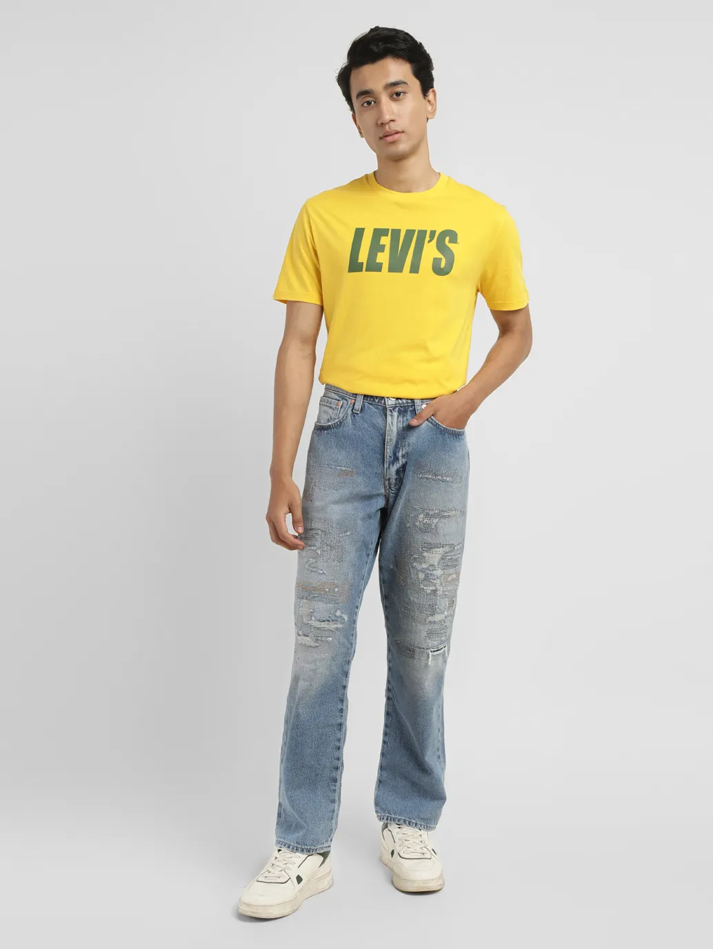 Men's 550 Blue Loose Fit Mid Rise Jeans - Image 8