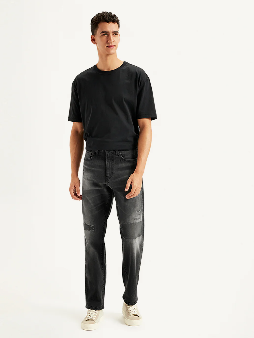 Men's 550'92 Black Loose Fit Mid Rise Jeans - Image 3