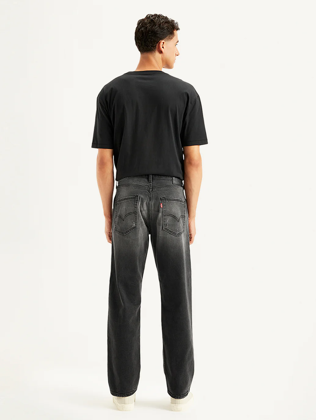 Men's 550'92 Black Loose Fit Mid Rise Jeans - Image 4
