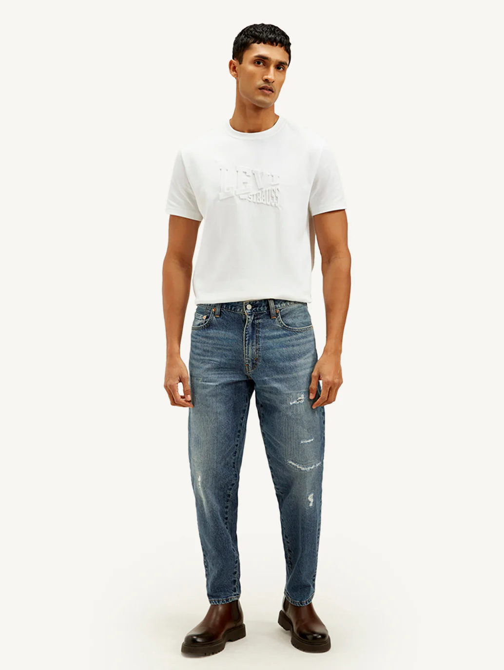 Men's 550'92 Blue Loose Fit Mid Rise Jeans - Image 3
