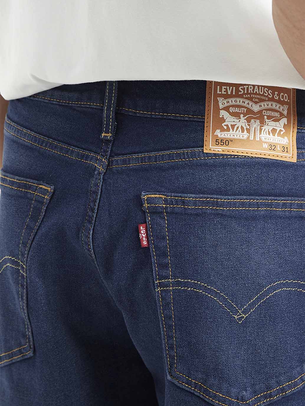 Men's 550'92 Dark Blue Loose Fit Mid Rise Jeans - Image 4