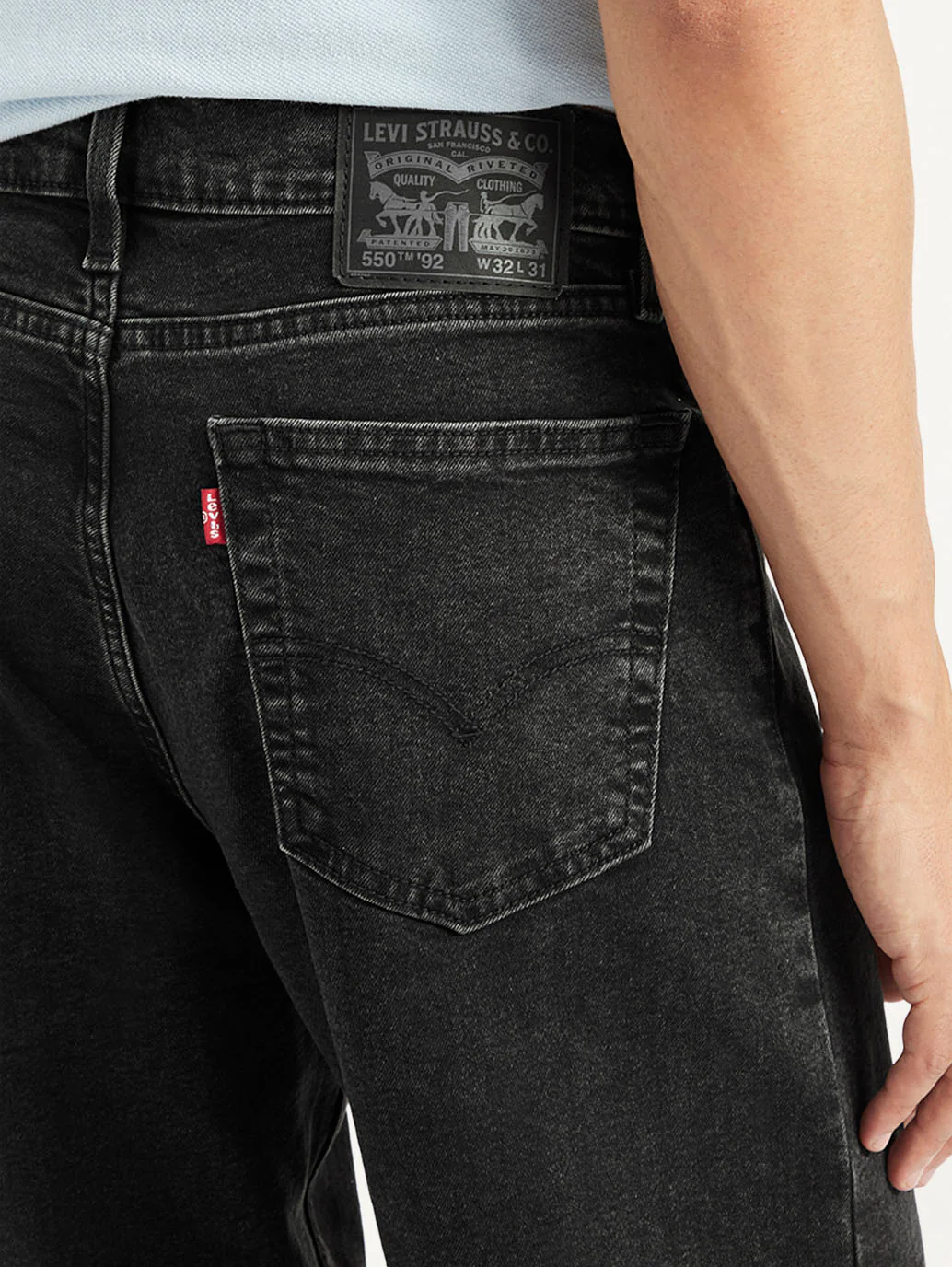 Men's 550'92 Dark Grey Loose Fit Mid Rise Jeans - Image 4