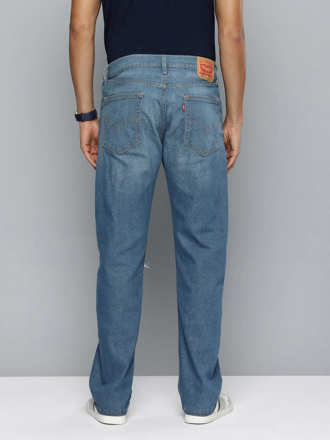 Men's 551 Blue Loose Fit Mid Rise Jeans - Image 2