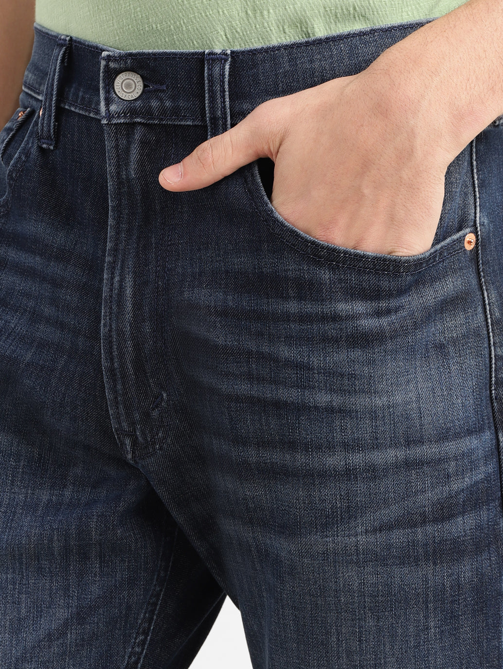 Men's 551 Blue Loose Fit Mid Rise Jeans - Image 6