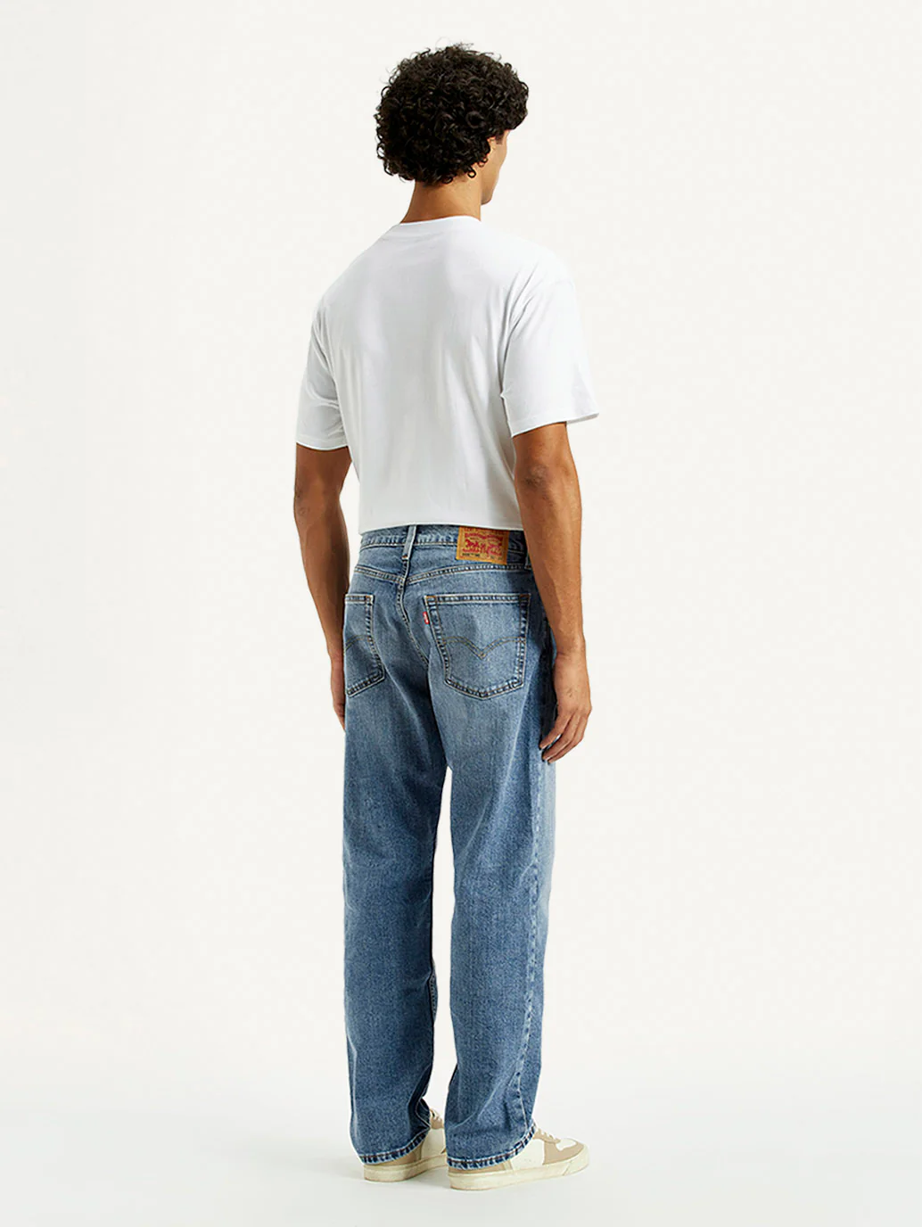 Men's 555 Light Indigo Relaxed Straight Fit Mid Rise Jeans - Image 5