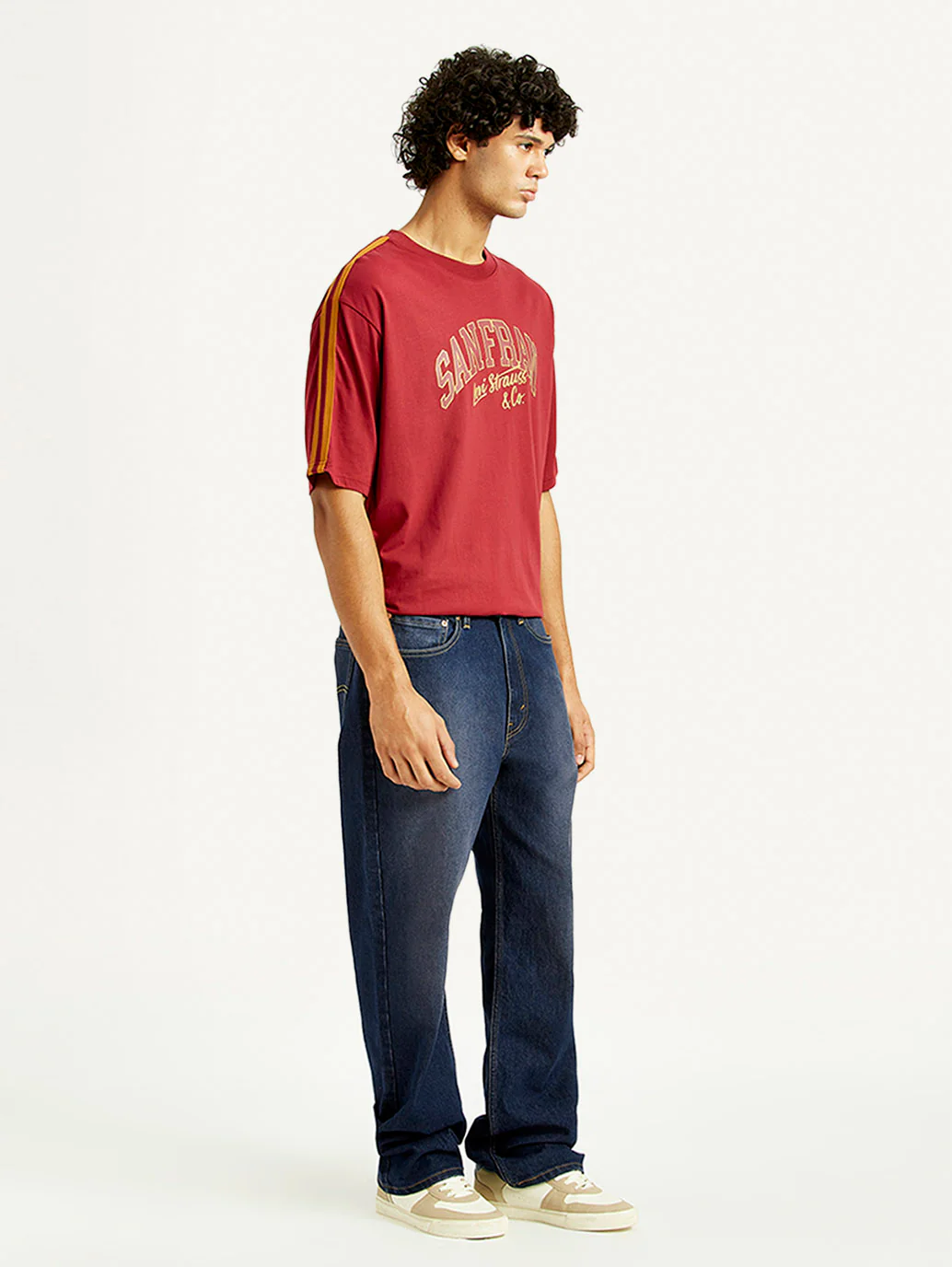 Men's 565 Dark Indigo Loose Fit Mid Rise Jeans - Image 5