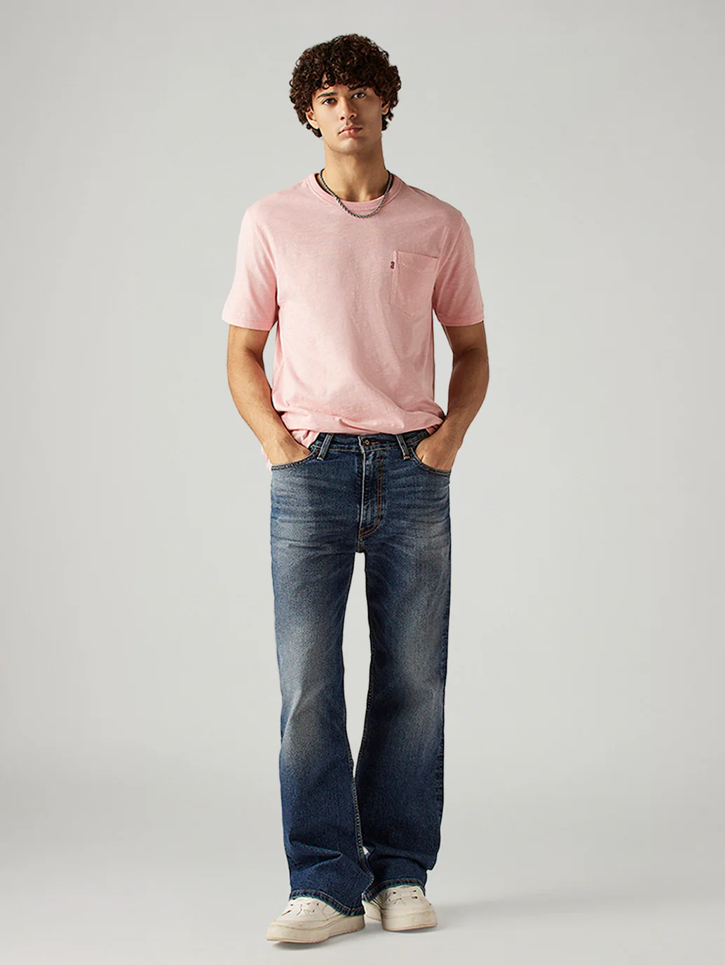 Men's 567 Blue Bootcut Fit Mid Rise Jeans