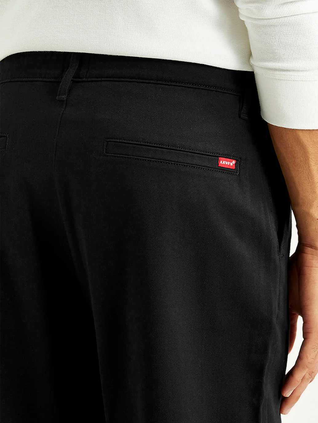 Men's 568 Black Loose Fit Mid Rise Chinos - Image 5