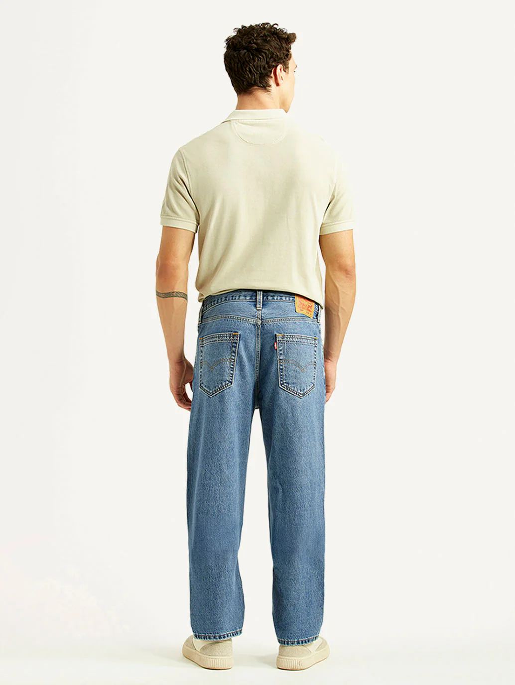 Men's 568 Blue Baggy Fit Mid Rise Jeans - Image 3