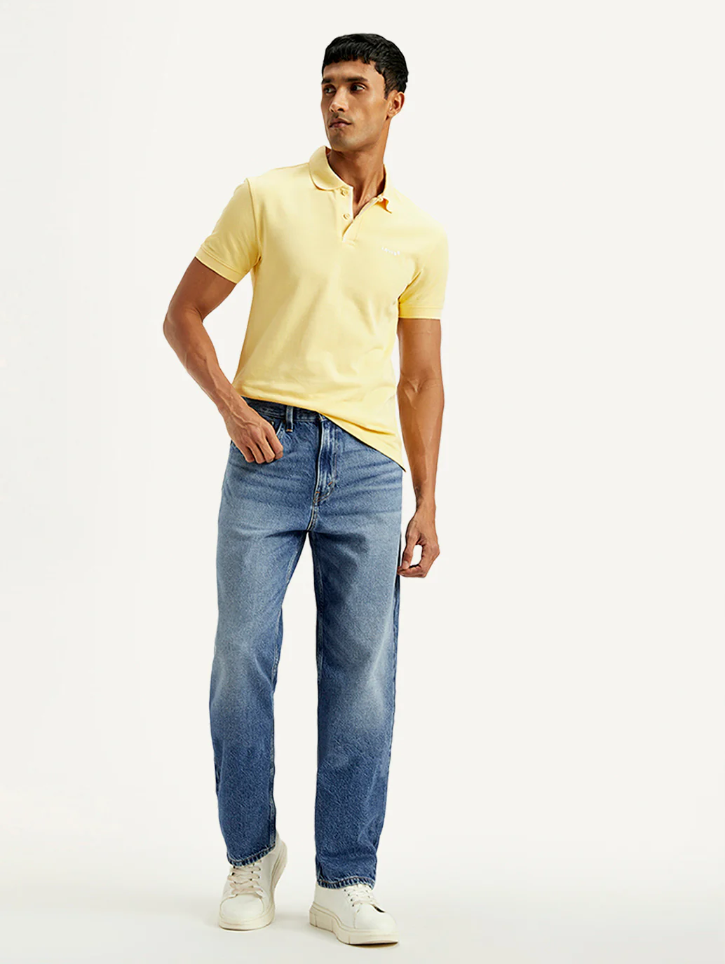 Men's 568 Blue Loose Fit Mid Rise Jeans