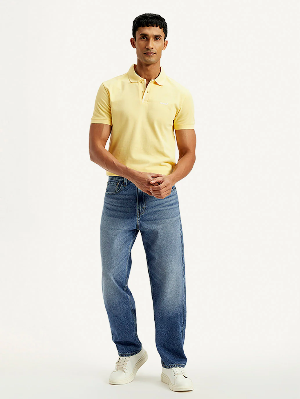 Men's 568 Blue Loose Fit Mid Rise Jeans - Image 6