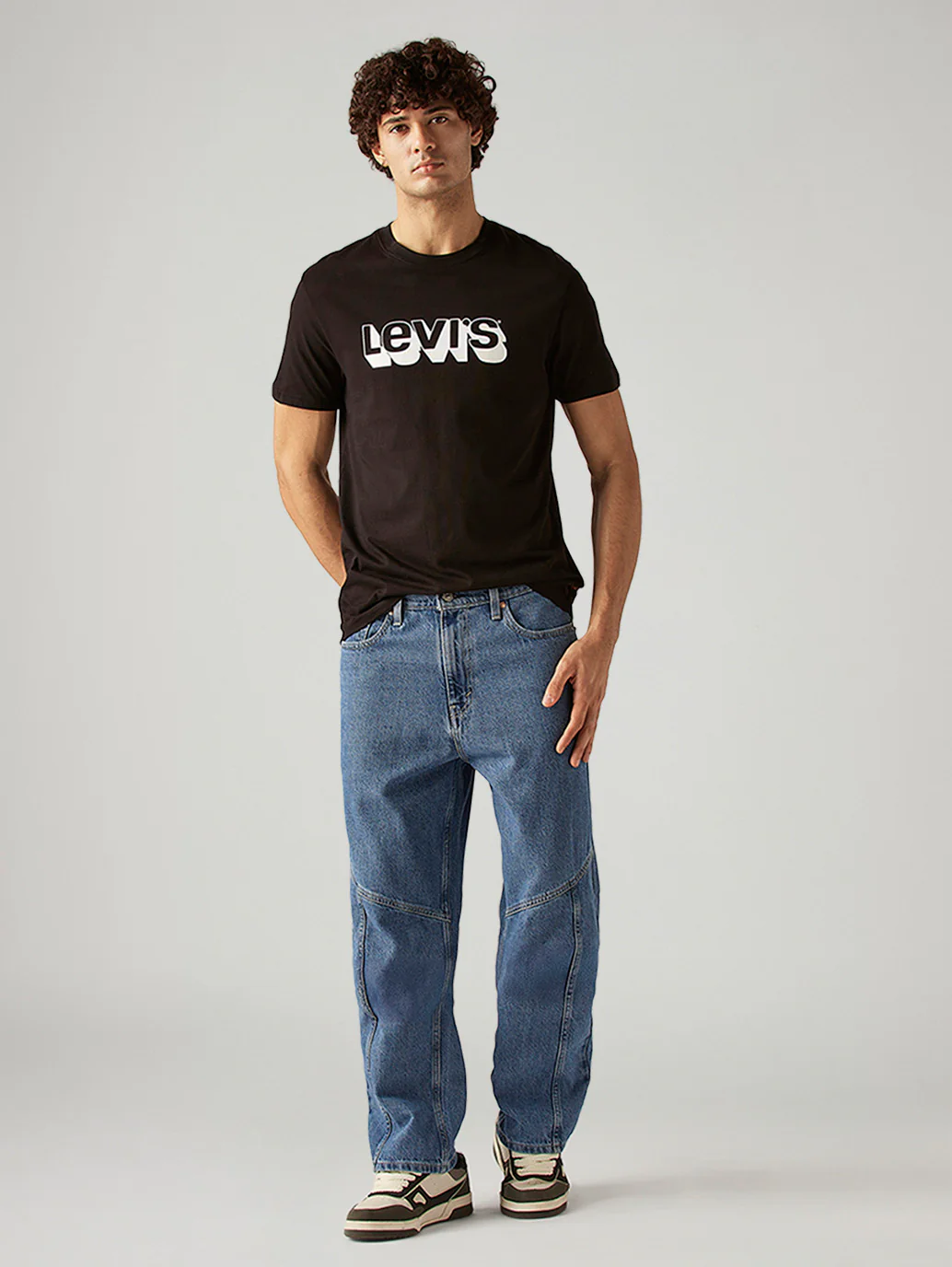 Men's 568 Blue Loose Fit Mid Rise Jeans