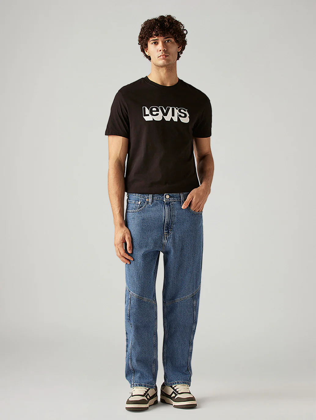 Men's 568 Blue Loose Fit Mid Rise Jeans - Image 6