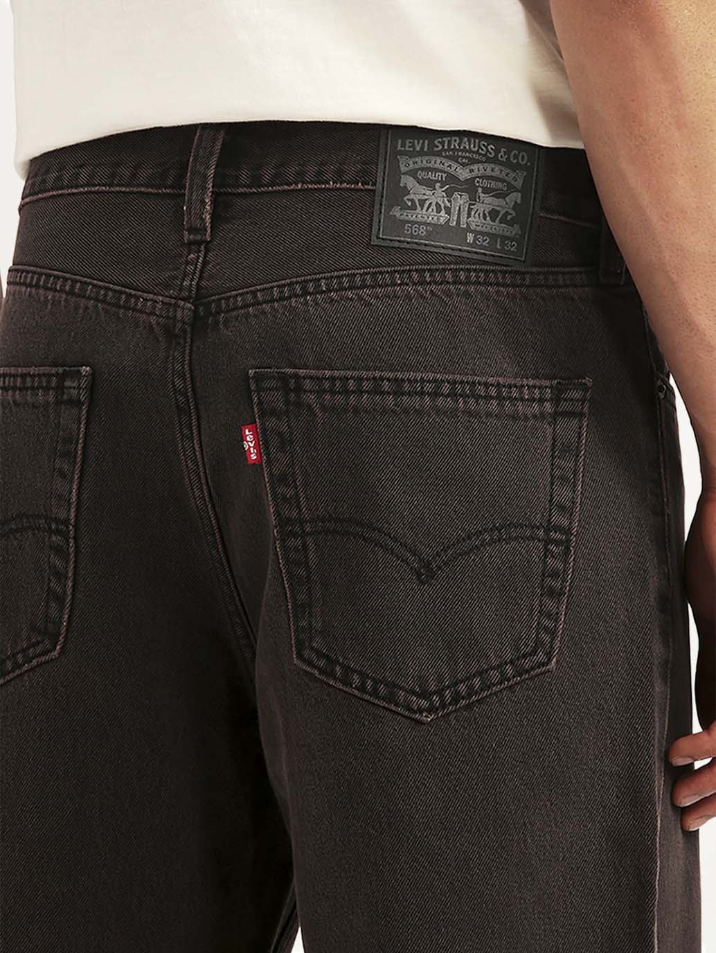 Men's Tinted 568 Brown Loose Fit Mid Rise Jeans - Image 6